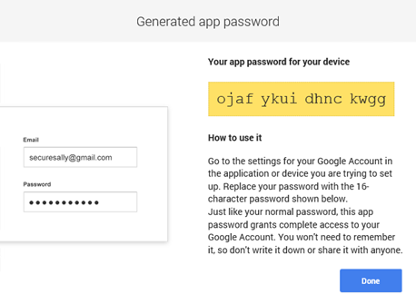 Obtain application specific password from google for calendar mac free